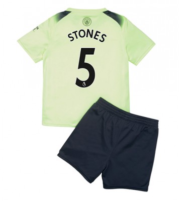 Manchester City John Stones #5 Tredjedraktsett Barn 2022-23 Kortermet (+ Korte bukser)